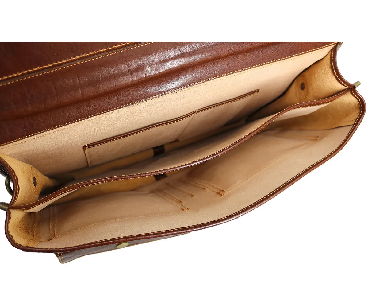 Cenzo Leather Messenger Bag