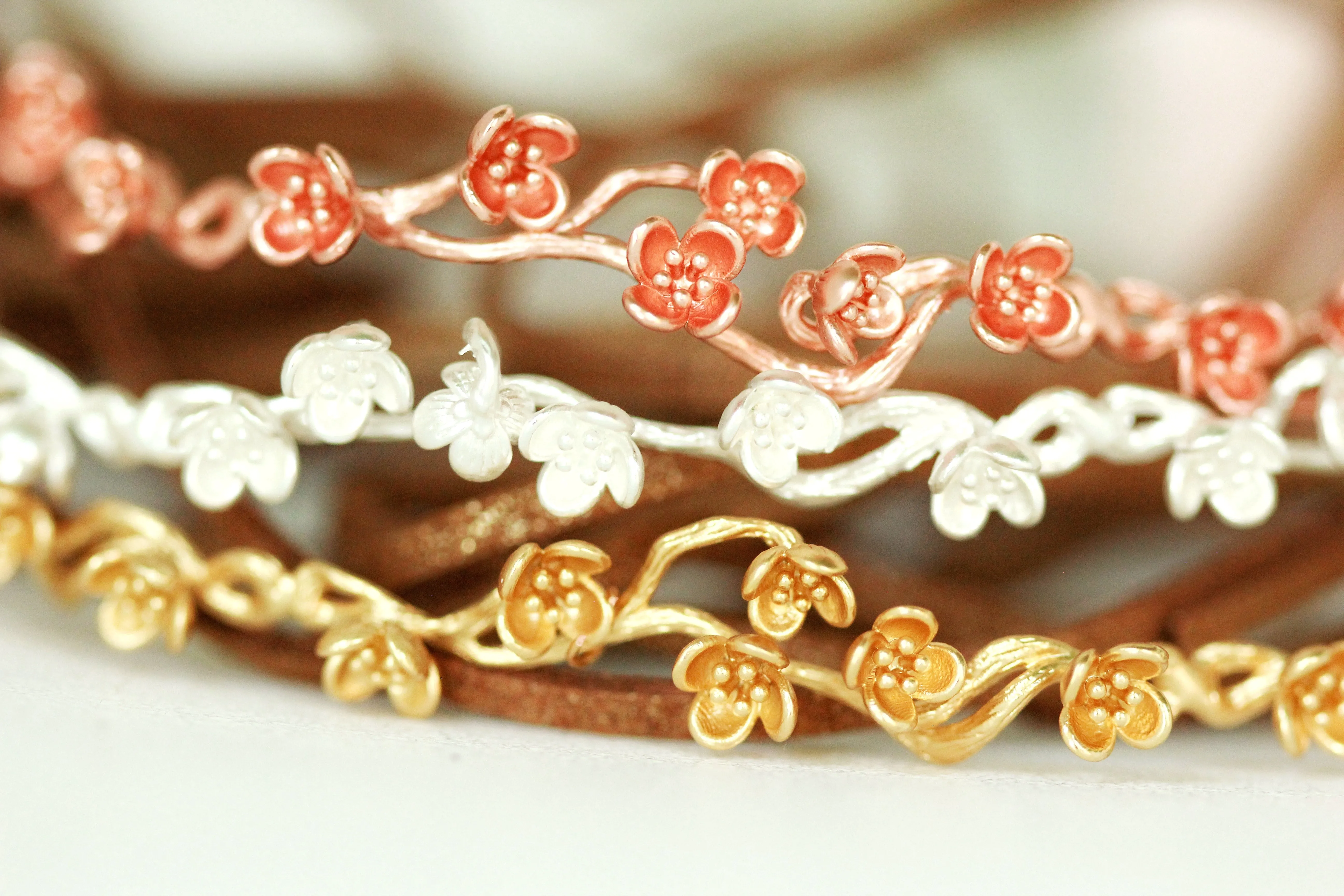 Cherry Blossoms Durable Hair Chain / Wreath - Short version