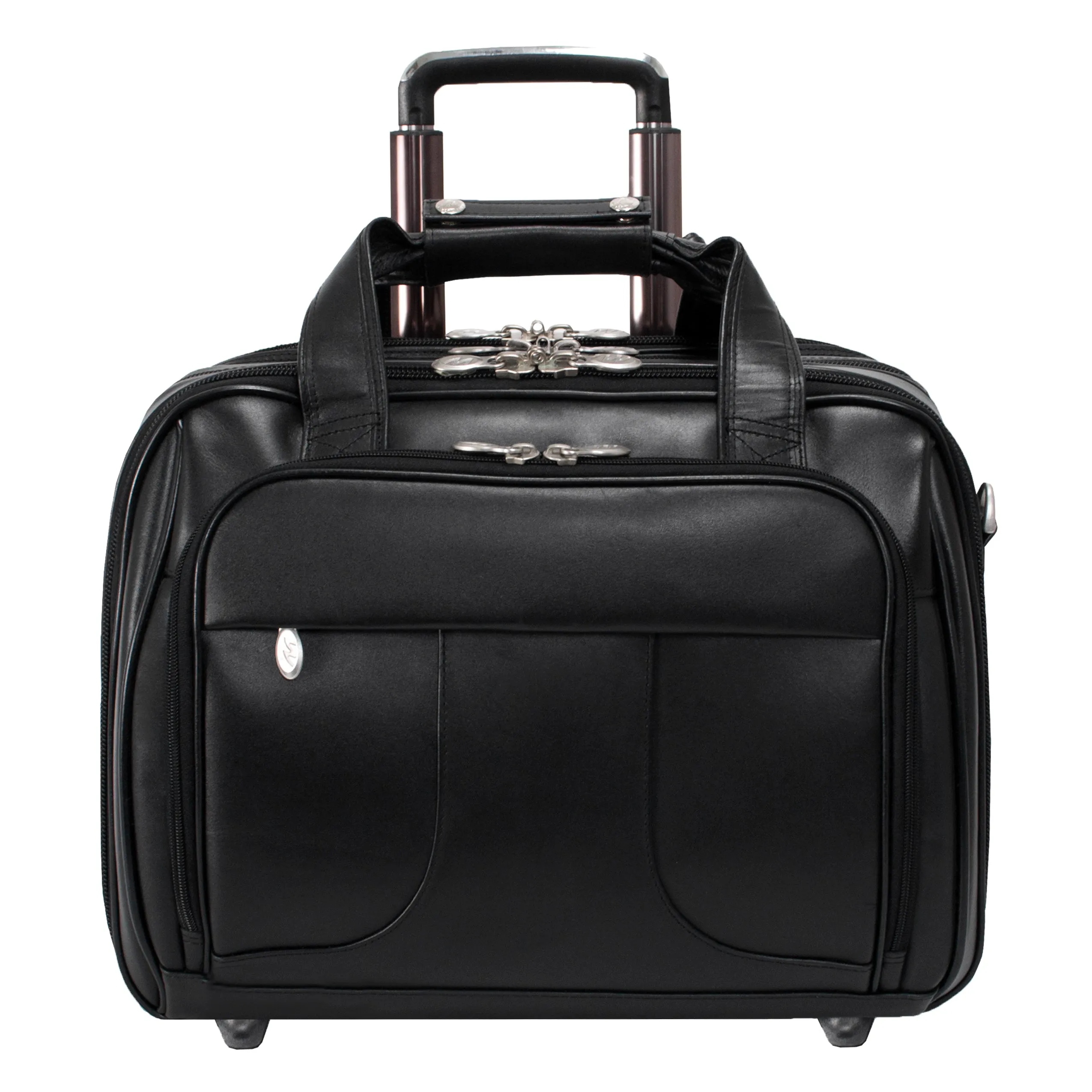 CHICAGO | 17” Leather Detachable-Wheeled Overnight Laptop Case