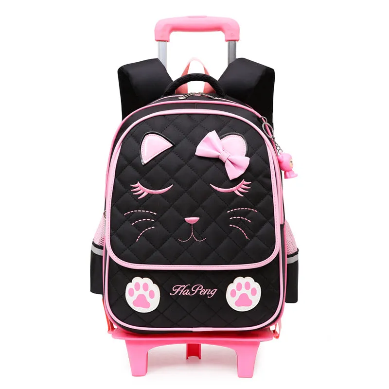 Children's Two-three-wheel Trolley Schoolbag Detachable