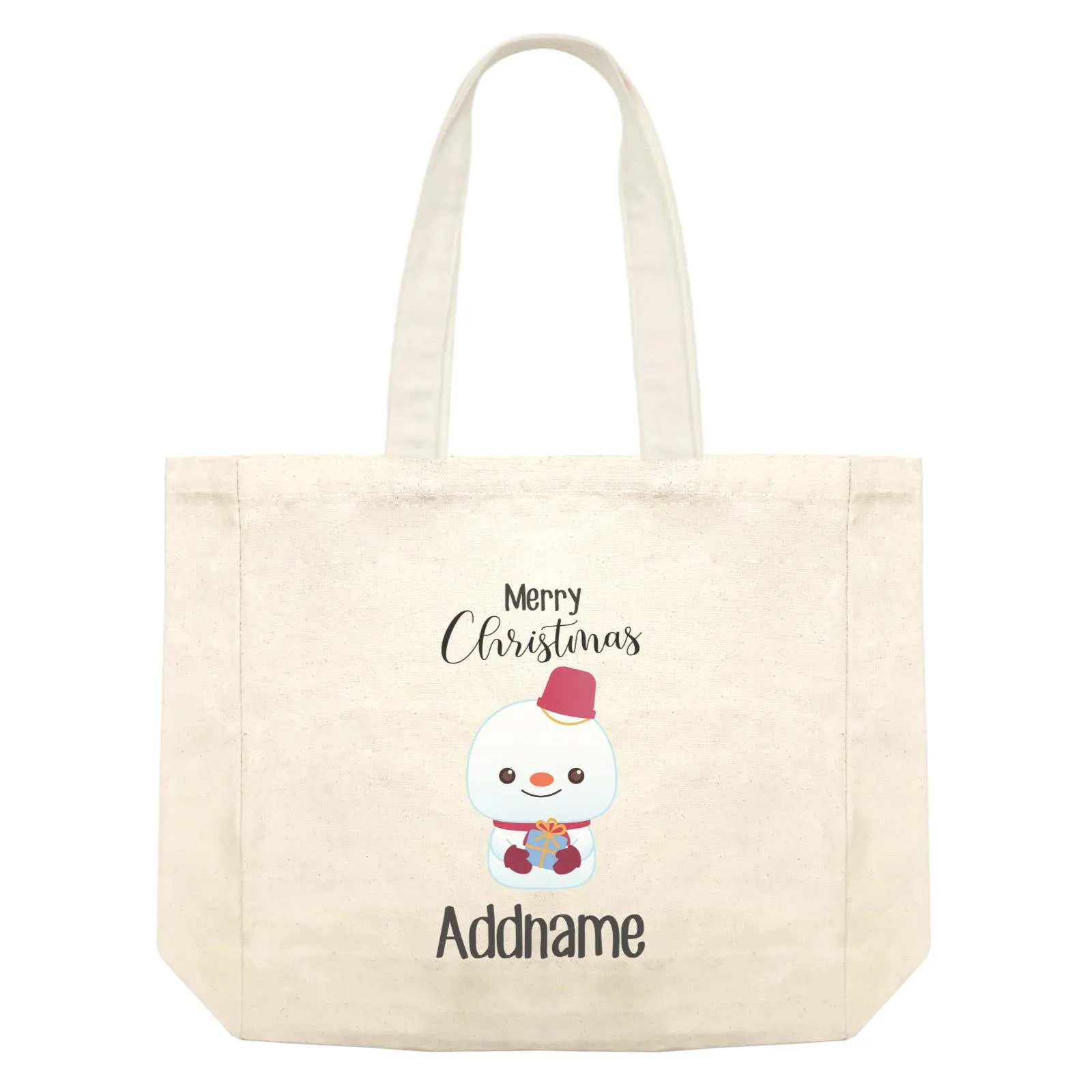 Christmas Cute Animal Series  Snowman Merry Christmas Shopping Bag