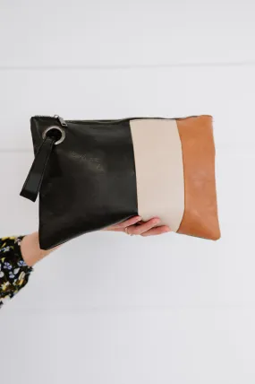 Clarissa clutch -trendy color block clutch