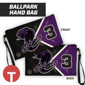 Cobras Softball - 9"x5" Zipper Bag with Wrist Strap