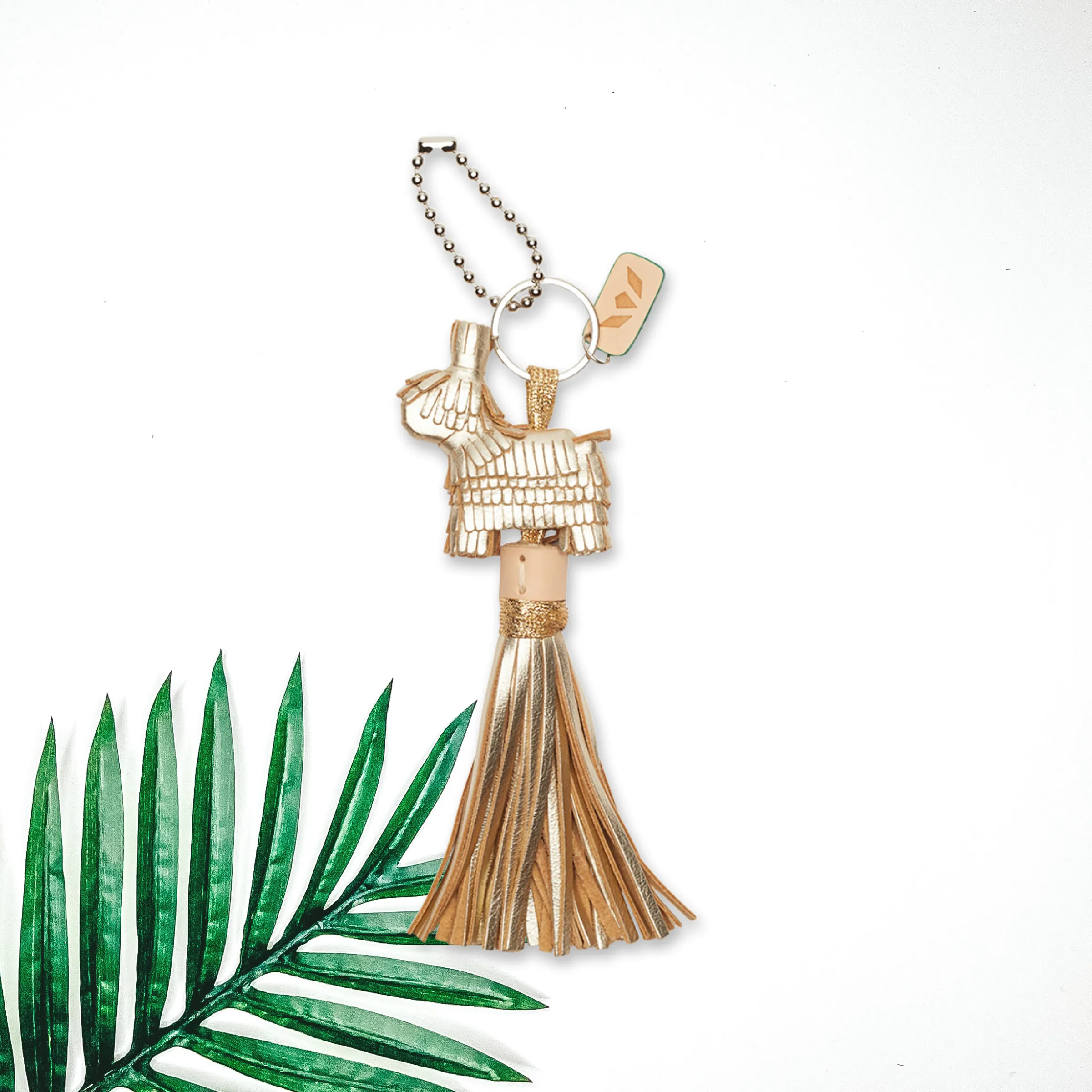 Consuela | Brit Donkey with Himalayan Fringe Chaquira Bag Charm