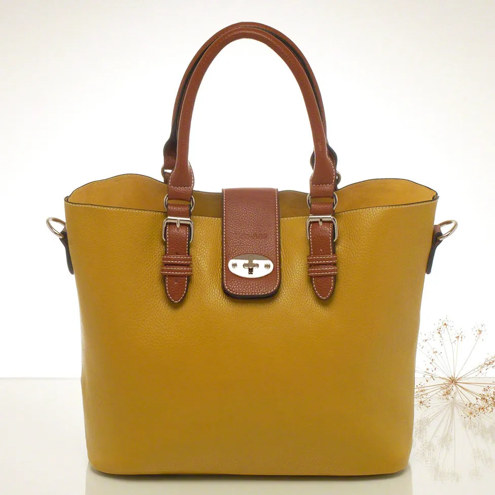 Cosmopolitan Tote/Clutch - Mustard