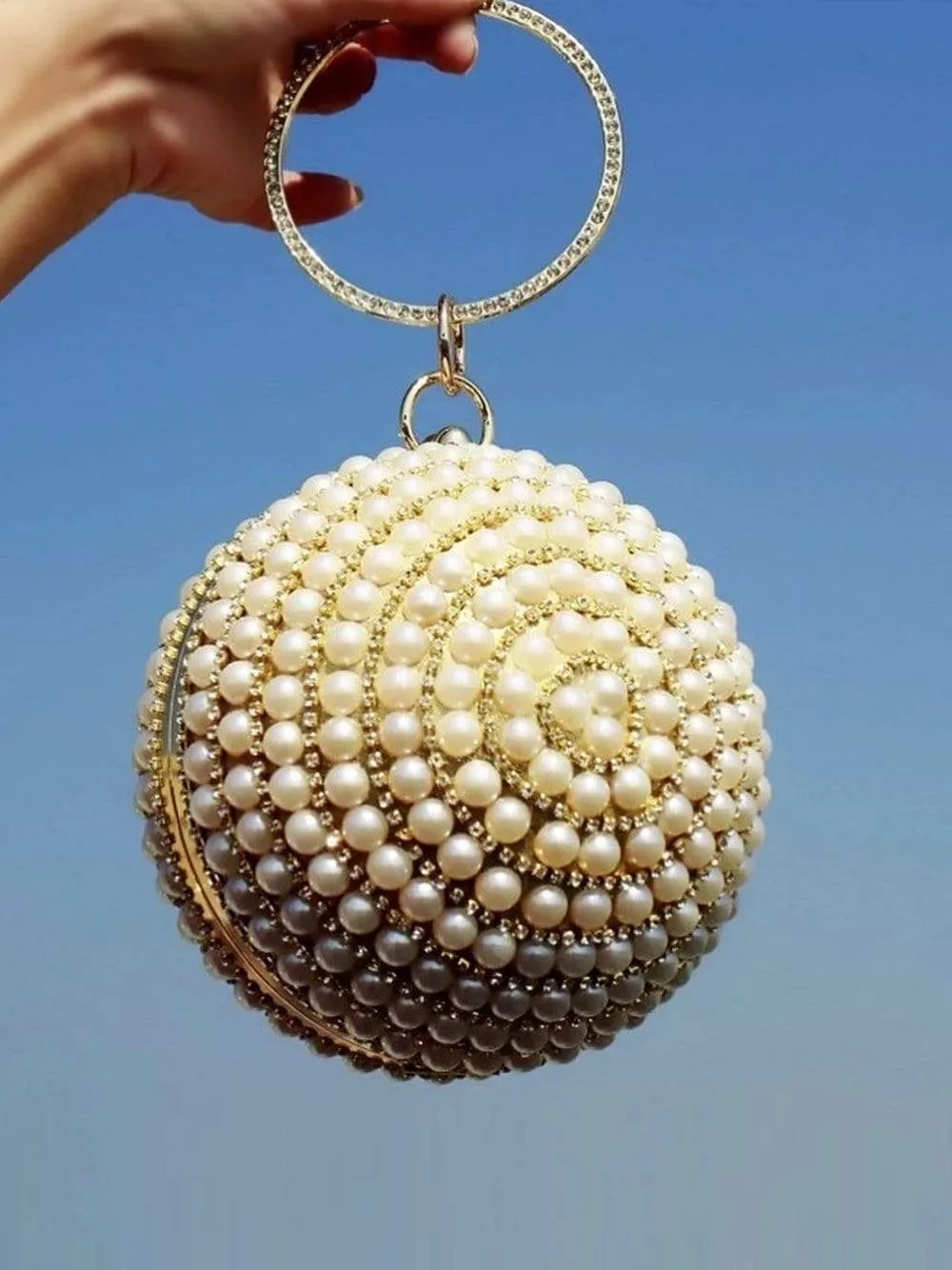 Costume-Pearl Beaded Clutch