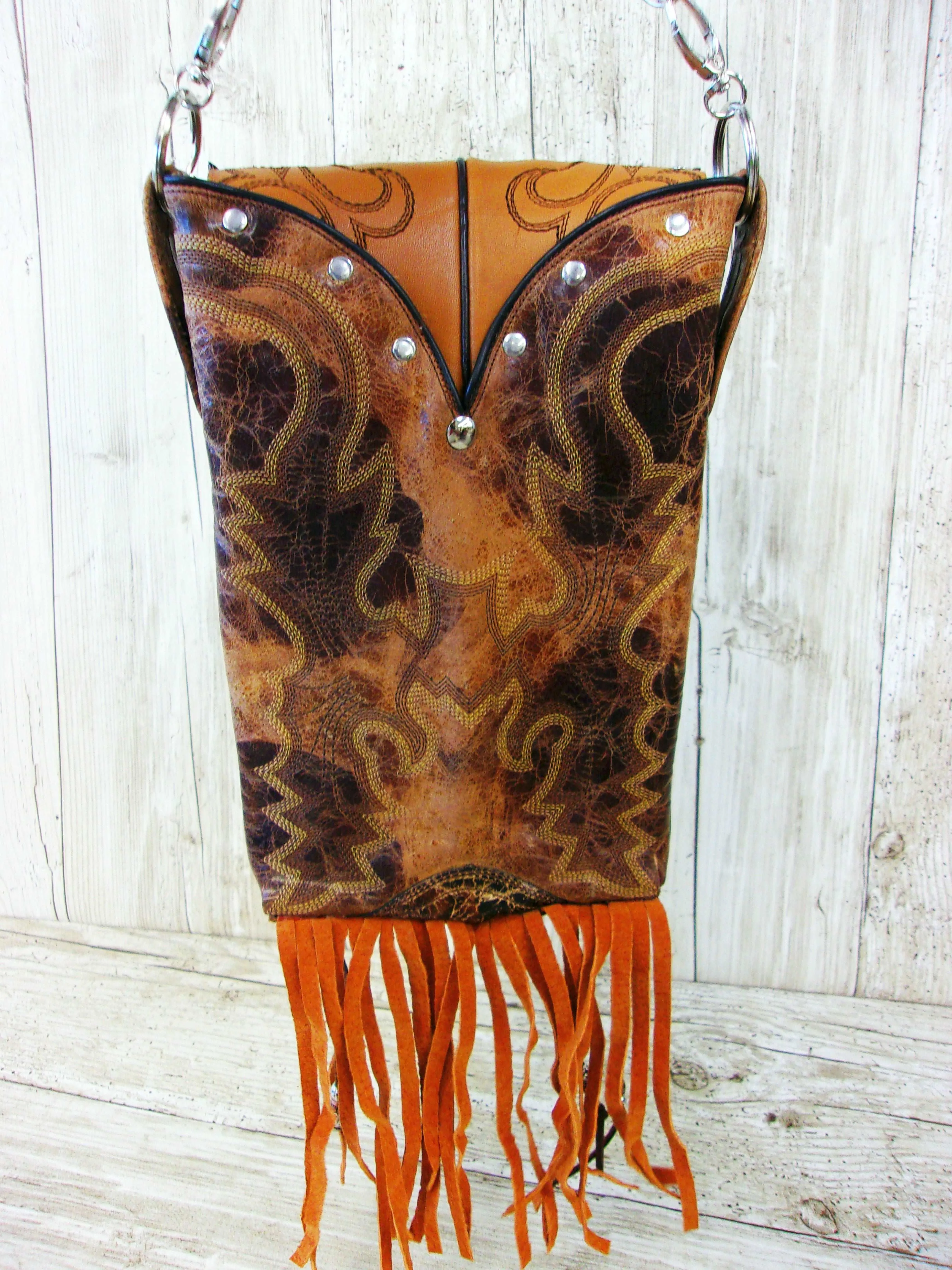 Cowboy Boot Crossbody Fringe Hipster Bag HP923