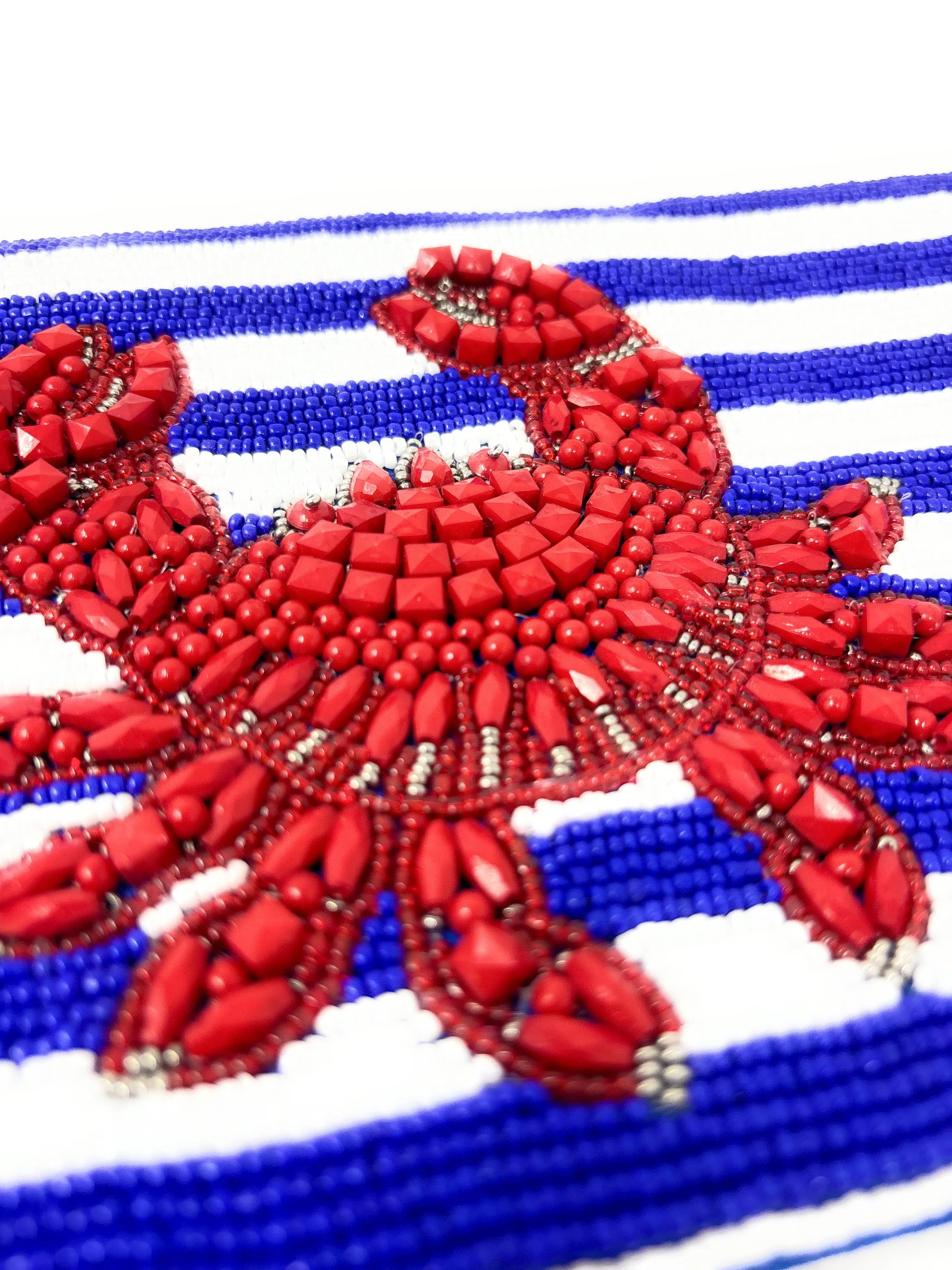 Crab Beaded Clutch Purse