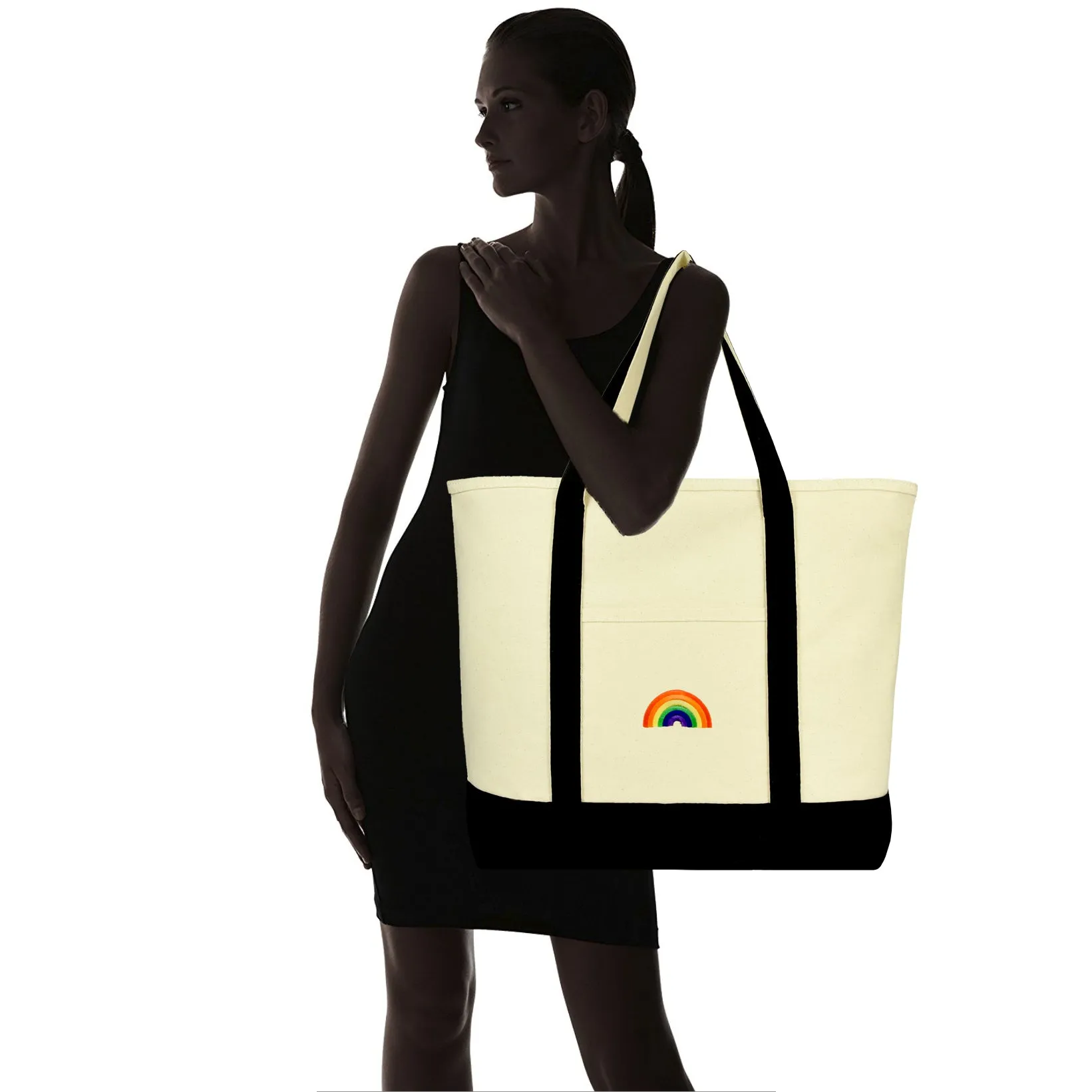 Dalix Rainbow Tote Bag