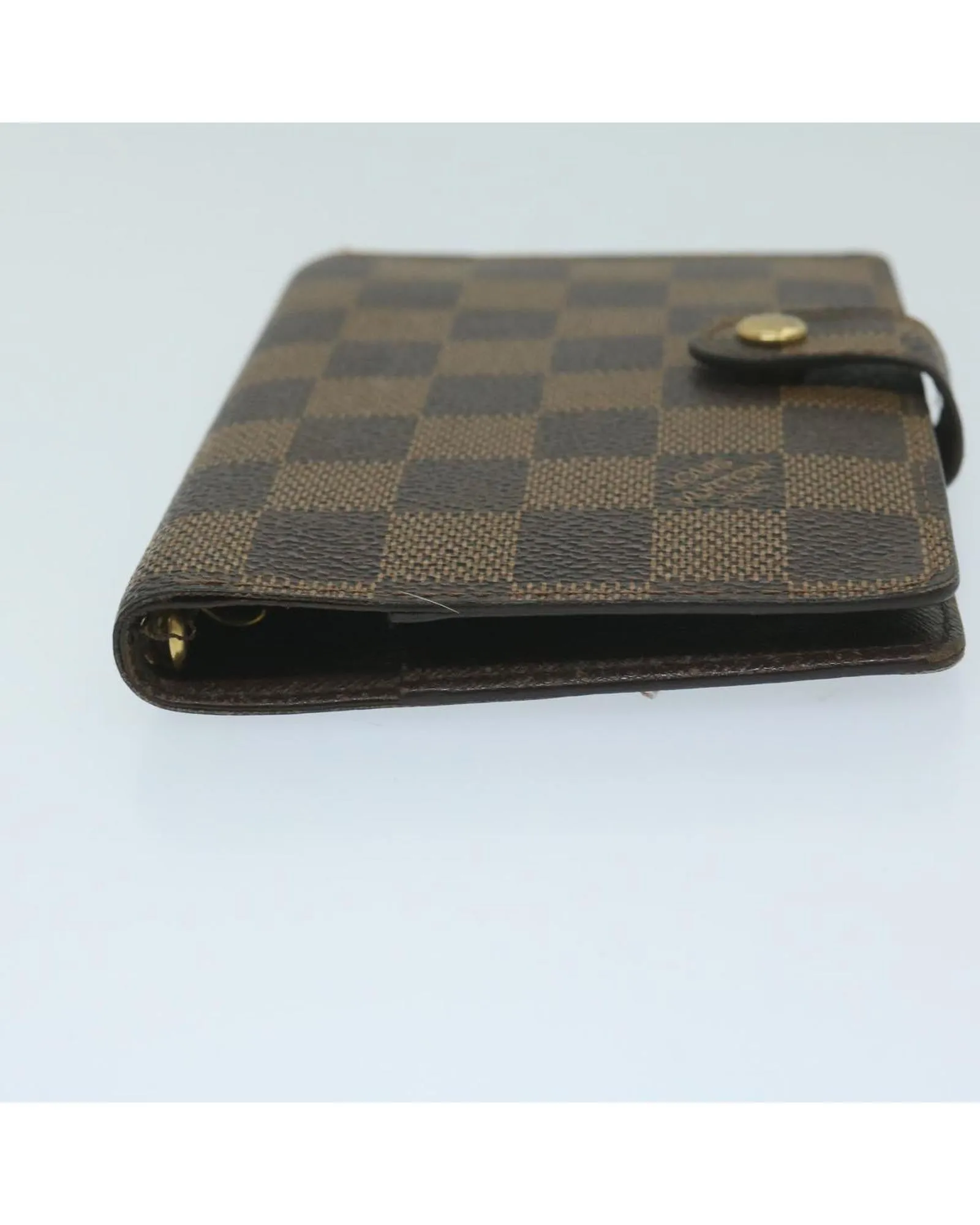 Damier Ebene Day Planner Cover with Clasp Button