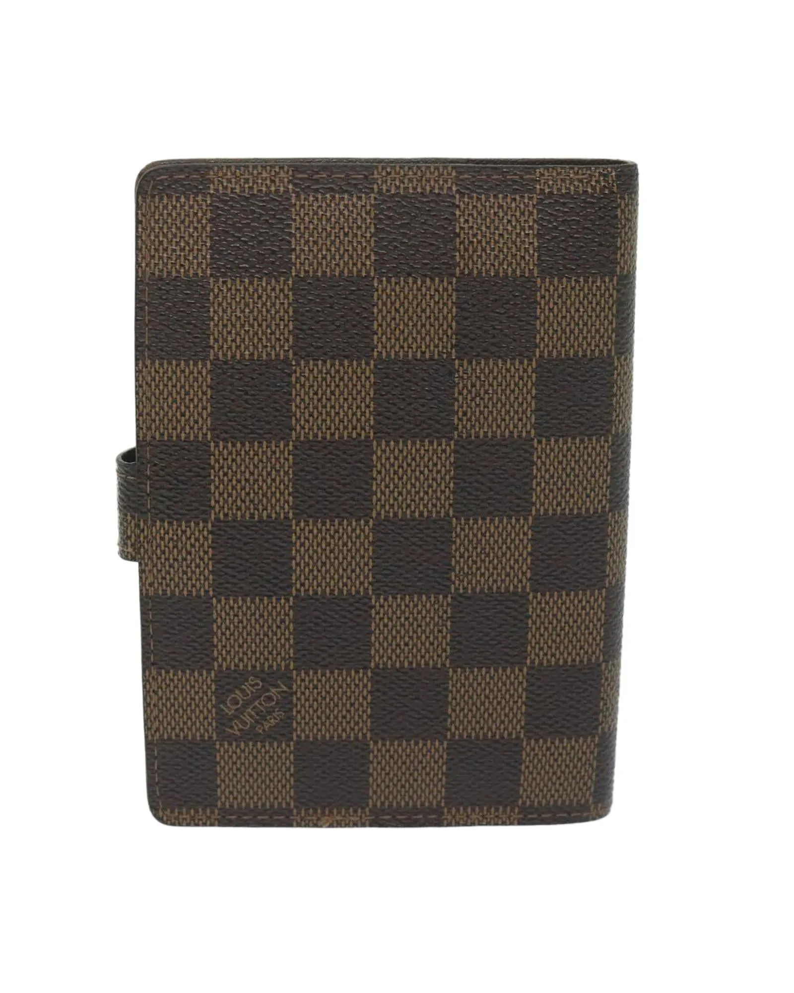 Damier Ebene Day Planner Cover with Clasp Button