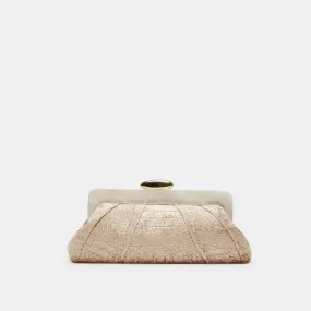 DANNY CLUTCH TAUPE VELVET