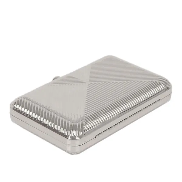 Deco Silver | Metal Clutch