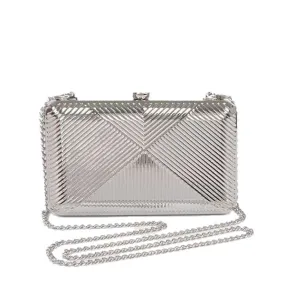 Deco Silver | Metal Clutch