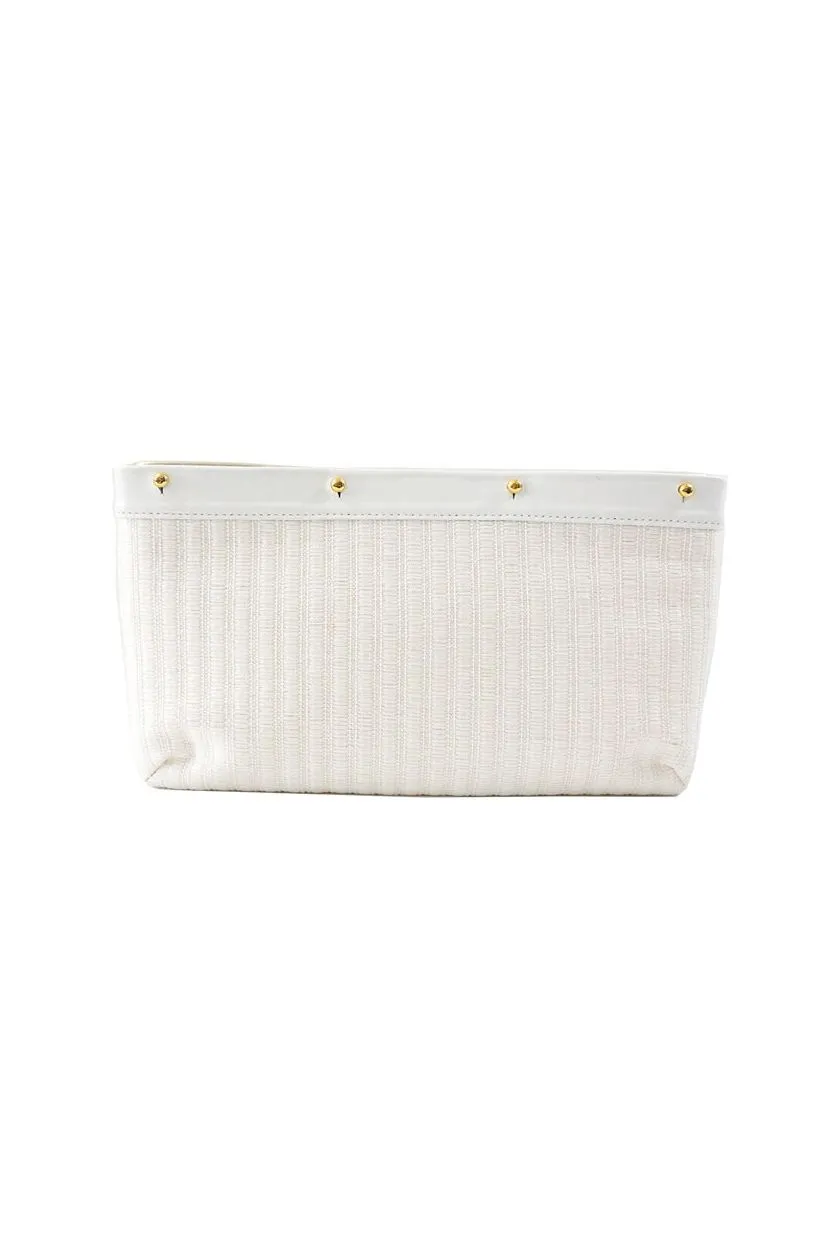 Diamond Tan & Black Raffia Clutch Cover