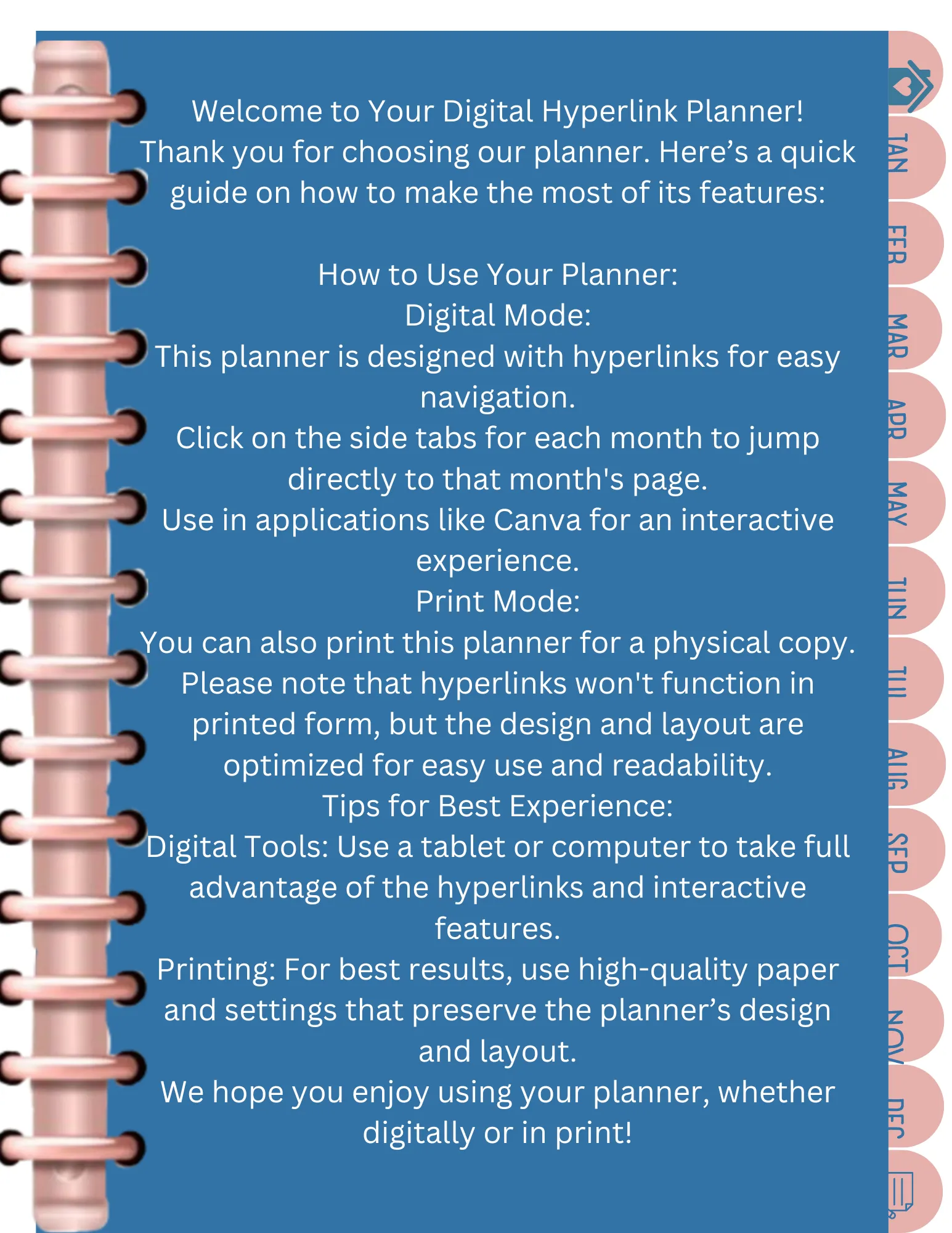 Digital Planner - Hyperlinked