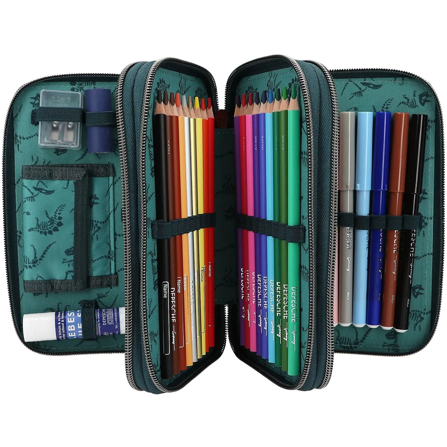 Dino World Trippel Pencil case Danger