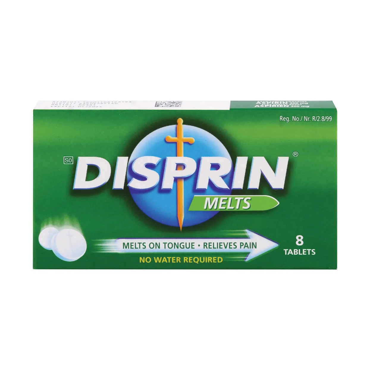 Disprin Melts 300mg 8 Dissolvable Tablets