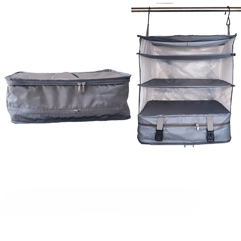 Durable Portable Hanging Luggage Organizer Travel Packing System