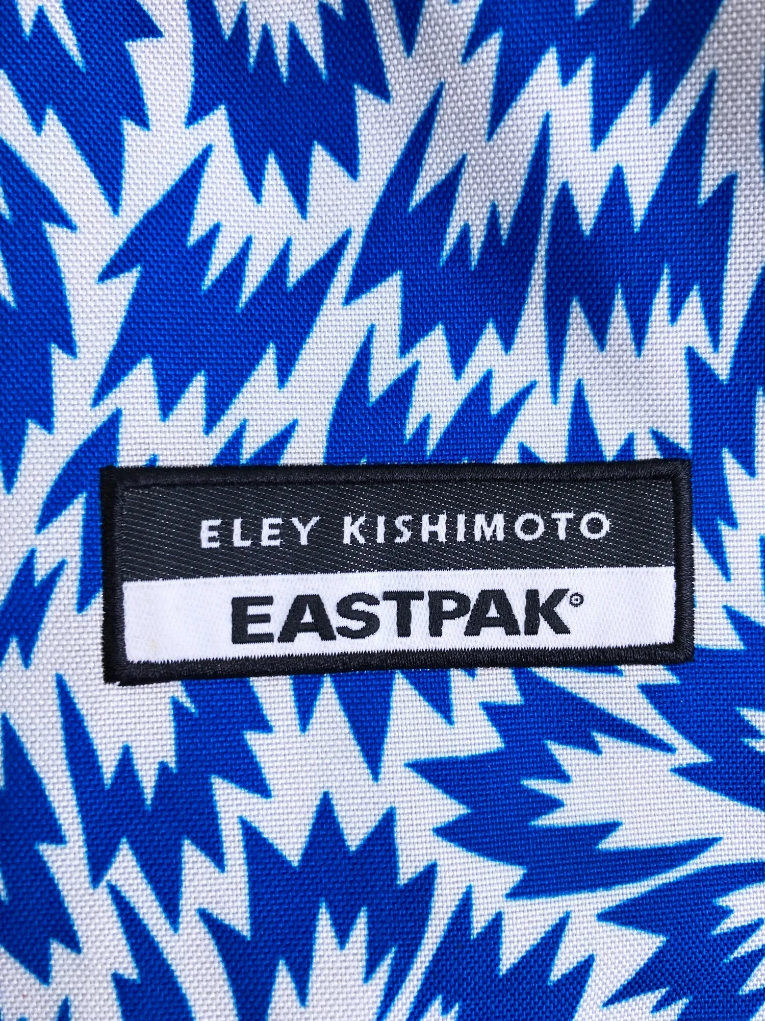 Eastpak x Eley Kishimoto 2009 blue corduroa nylon flash print messenger bag