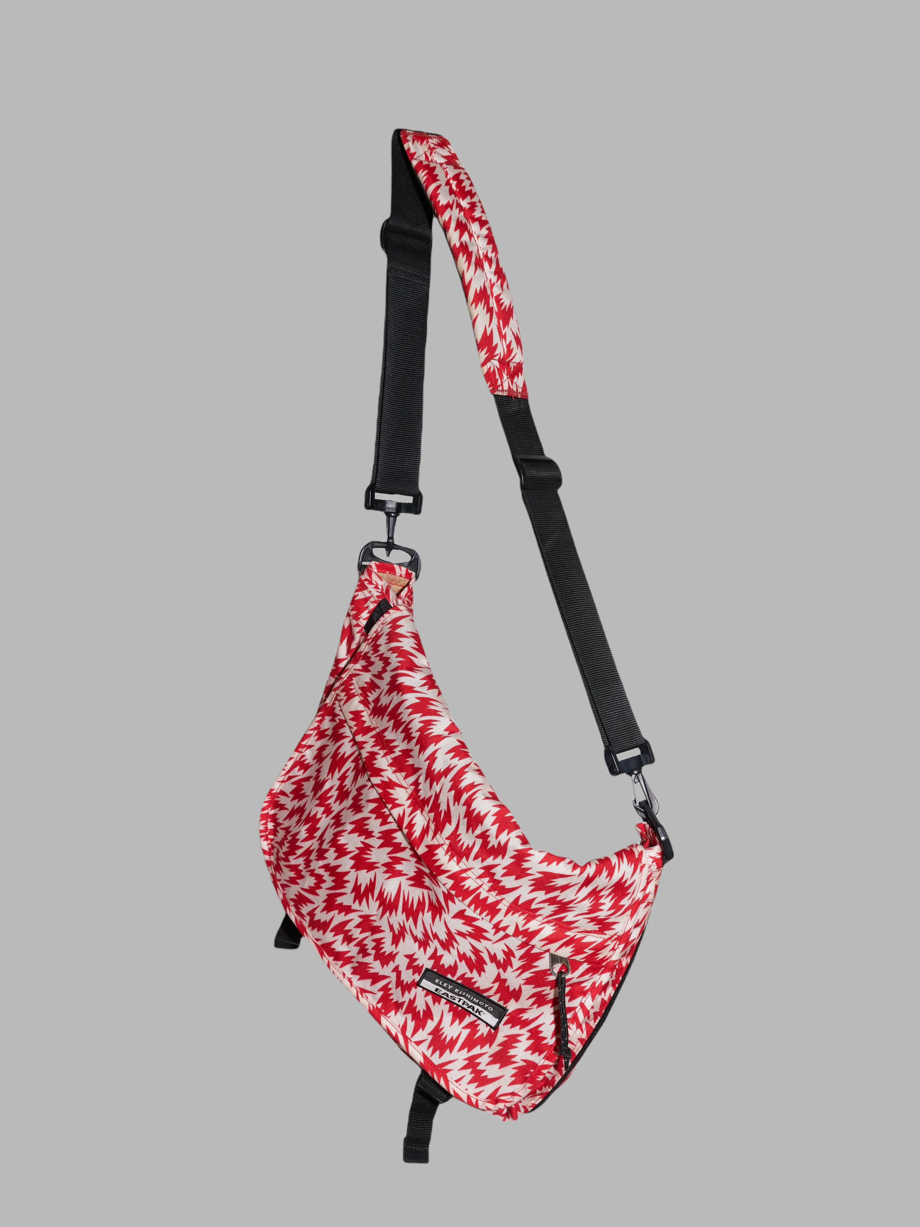 Eastpak x Eley Kishimoto 2009 red corduroa nylon flash print messenger bag