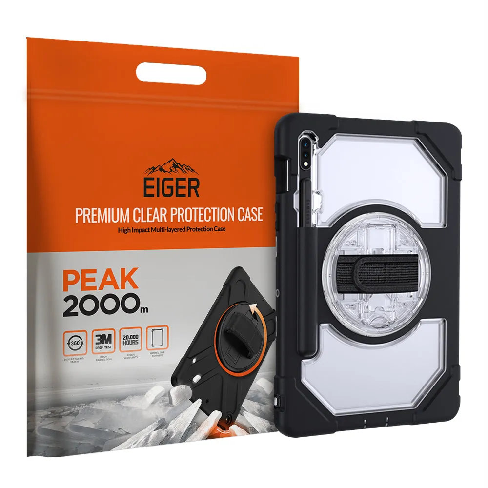 Eiger Peak 2000m Case for Samsung Galaxy Tab S7 / S8 in Black / Clear