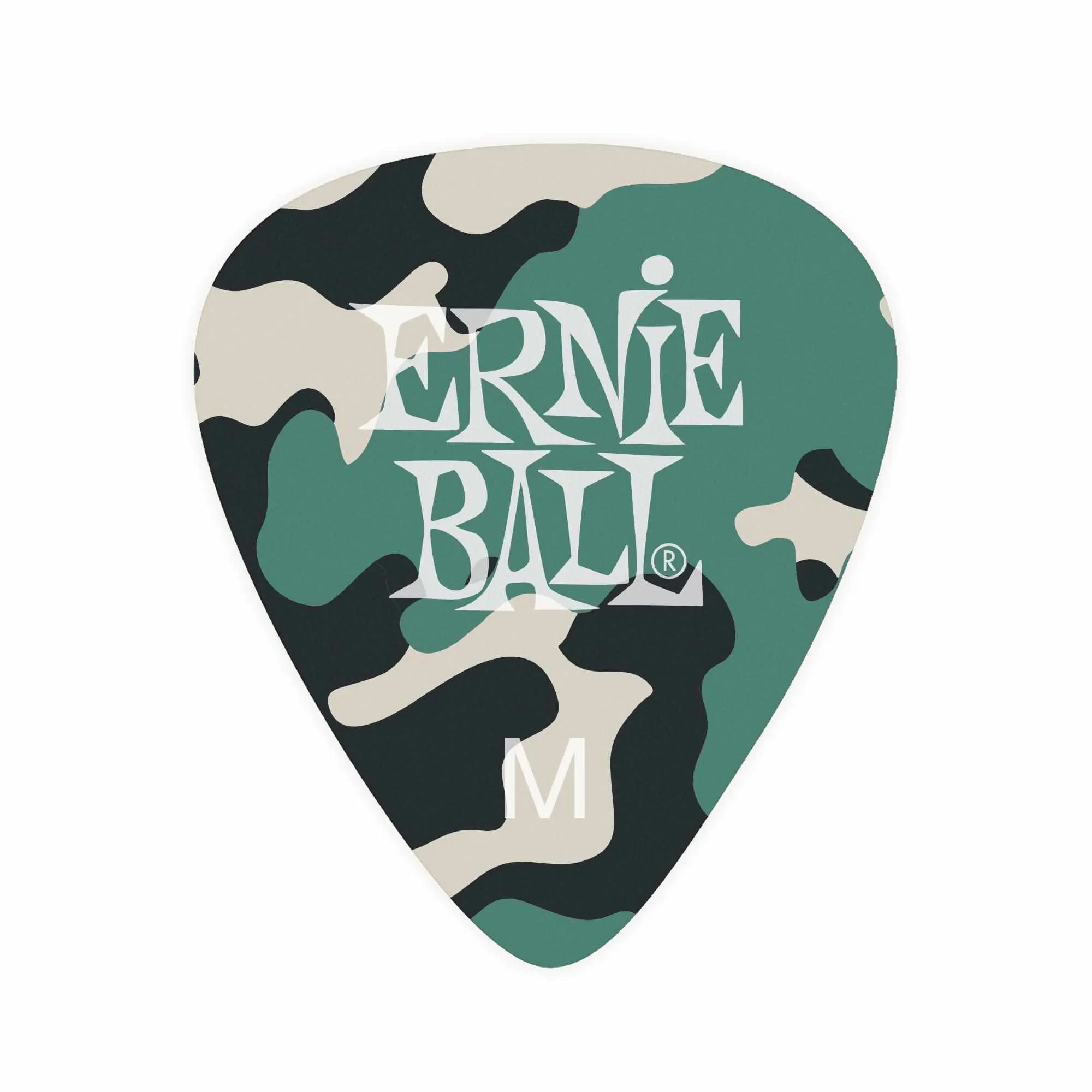 Ernie Ball Medium Camouflage Cellulose Picks 12 Piece Bag