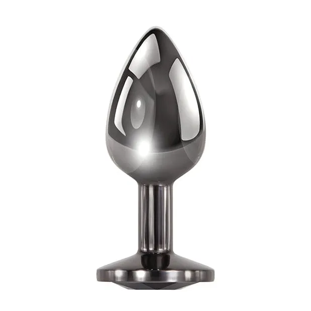 Evolved - Black Gem Metal Anal Plug Small (Silver)