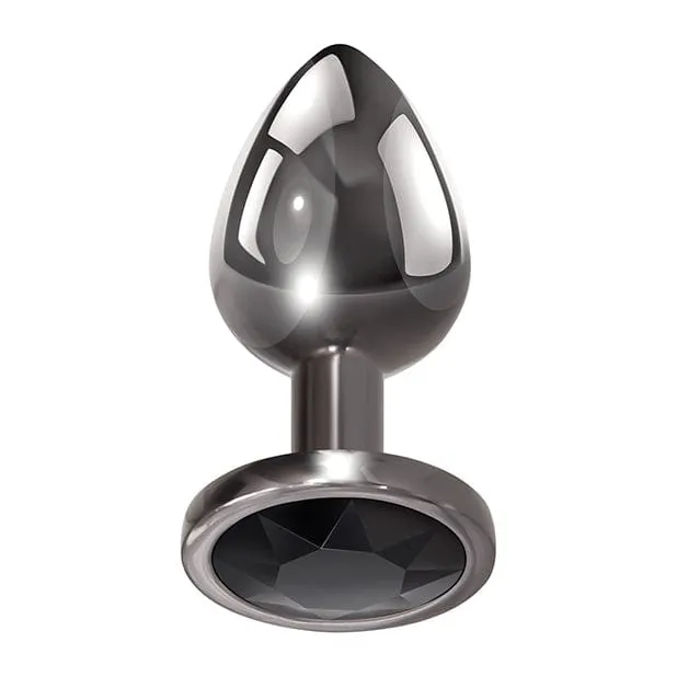 Evolved - Black Gem Metal Anal Plug Small (Silver)