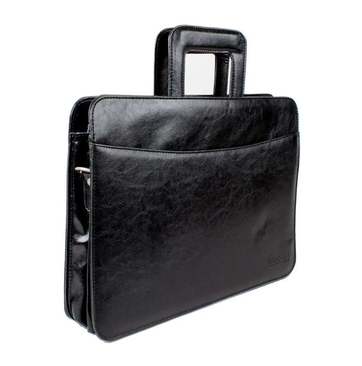 Faux-Leather Tassia Document Laptop Briefcase