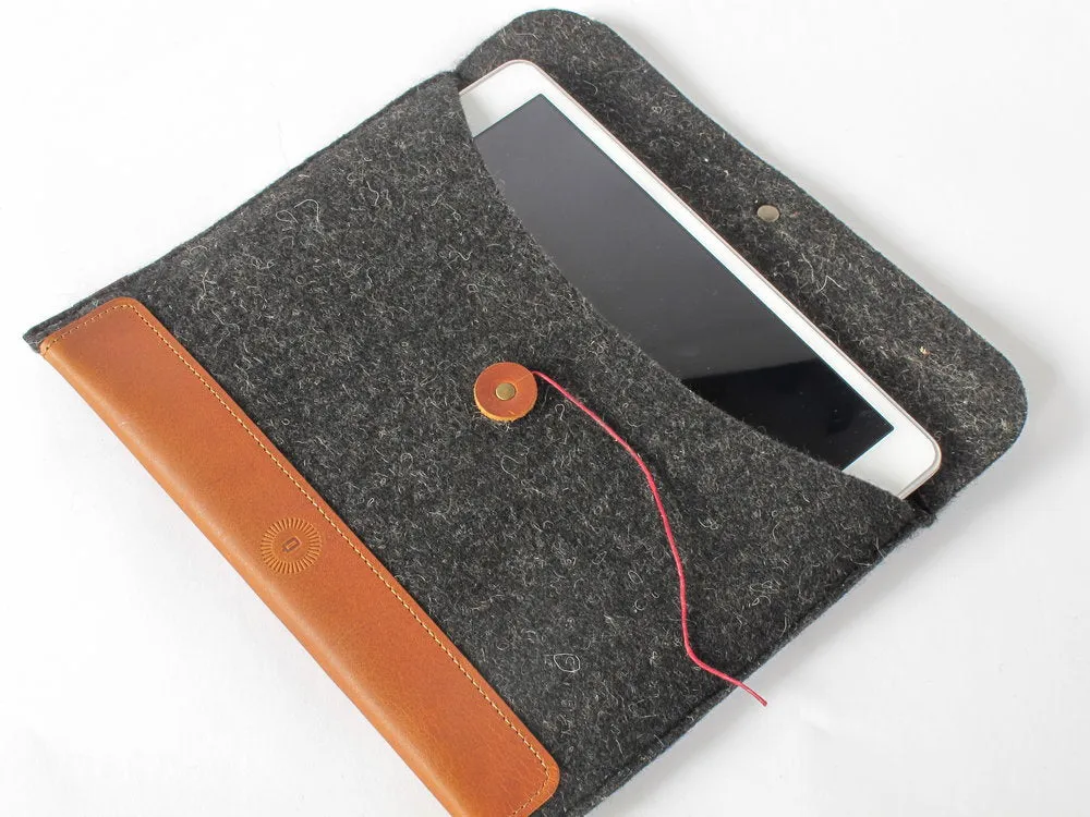 Felt &amp; Leather iPad Sleeve