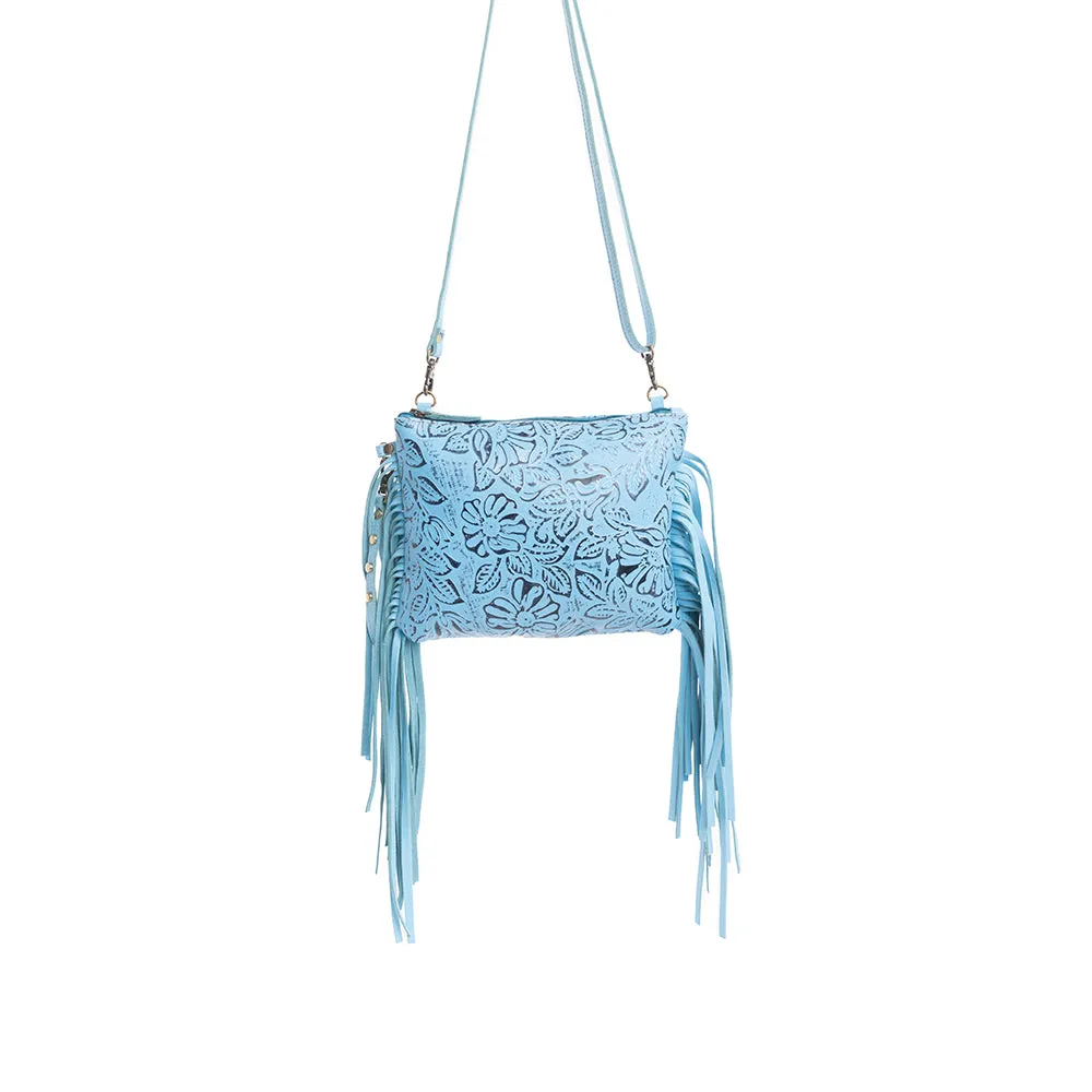 Fennington Leather Bag in Sky Blue