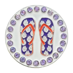 Flip Flops (Purple) Golf Ball Marker Only