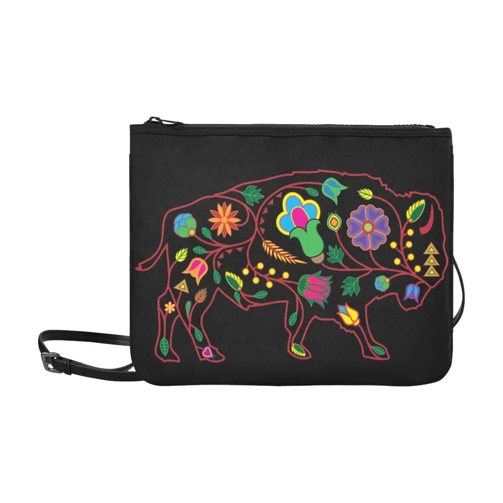 Floral Buffalo Slim Clutch Bag