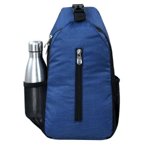 Fly Fashion Polyester Travel Cross Body Backpack Shoulder Chest Bag Lightweight Men Women (Blue)