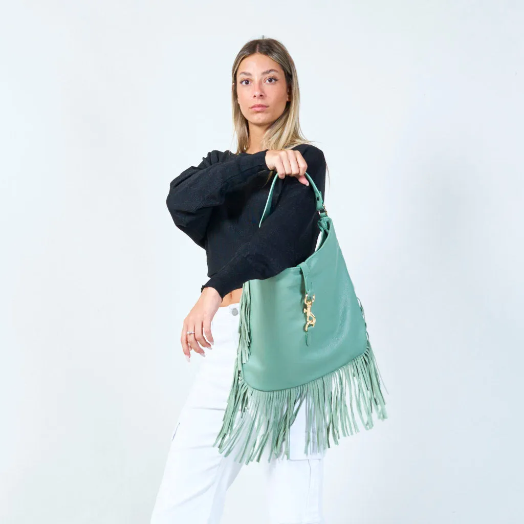 Fringe shoulder bag wholesale