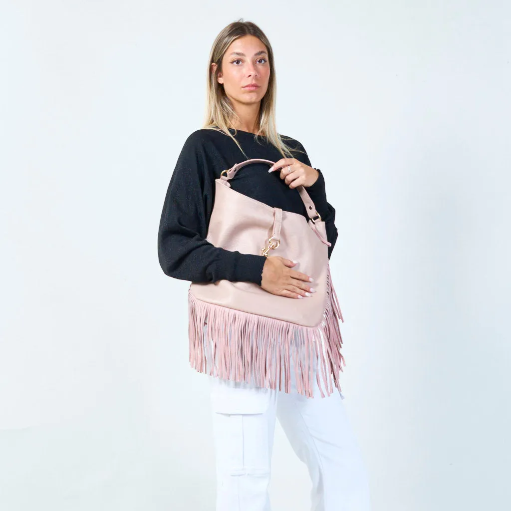 Fringe shoulder bag wholesale