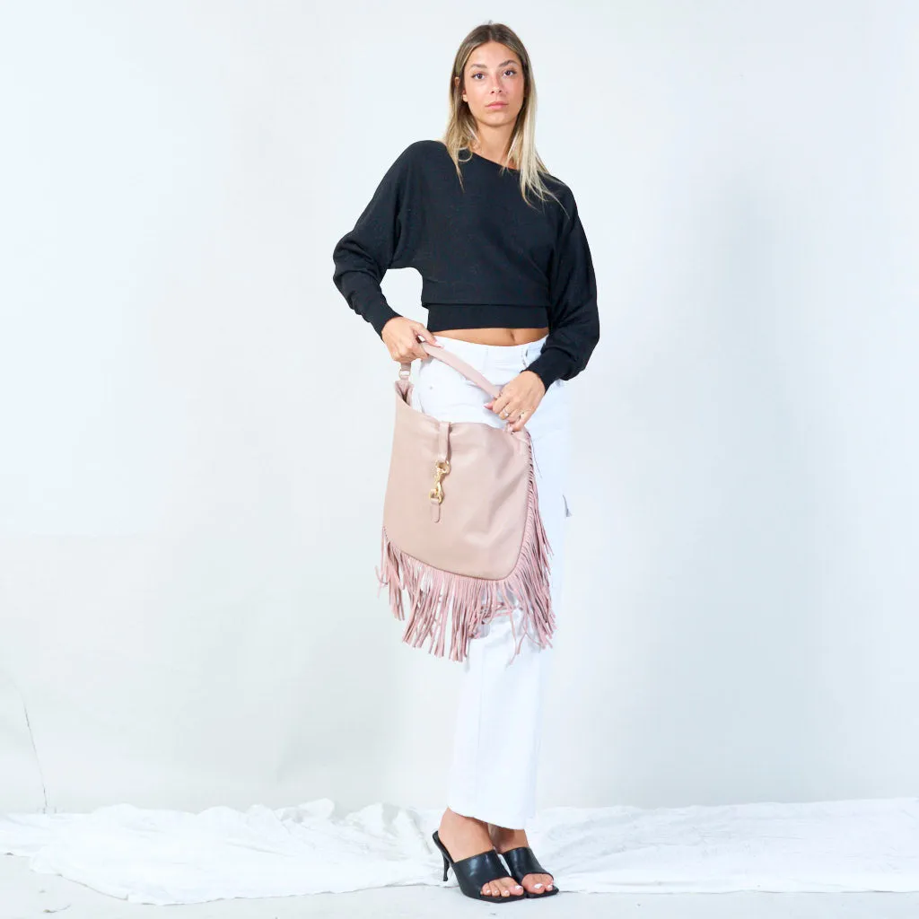 Fringe shoulder bag wholesale