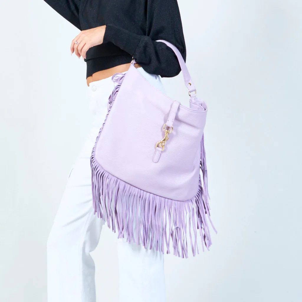 Fringe shoulder bag wholesale