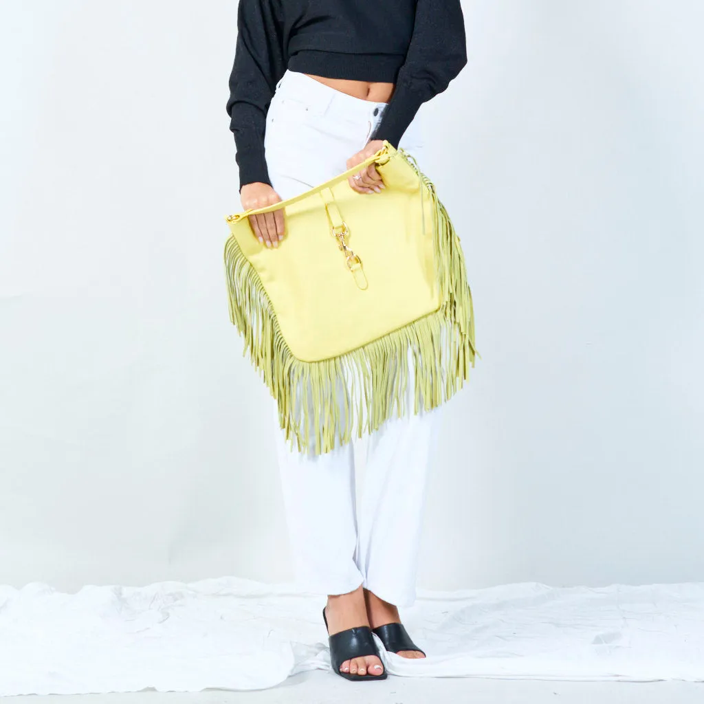 Fringe shoulder bag wholesale