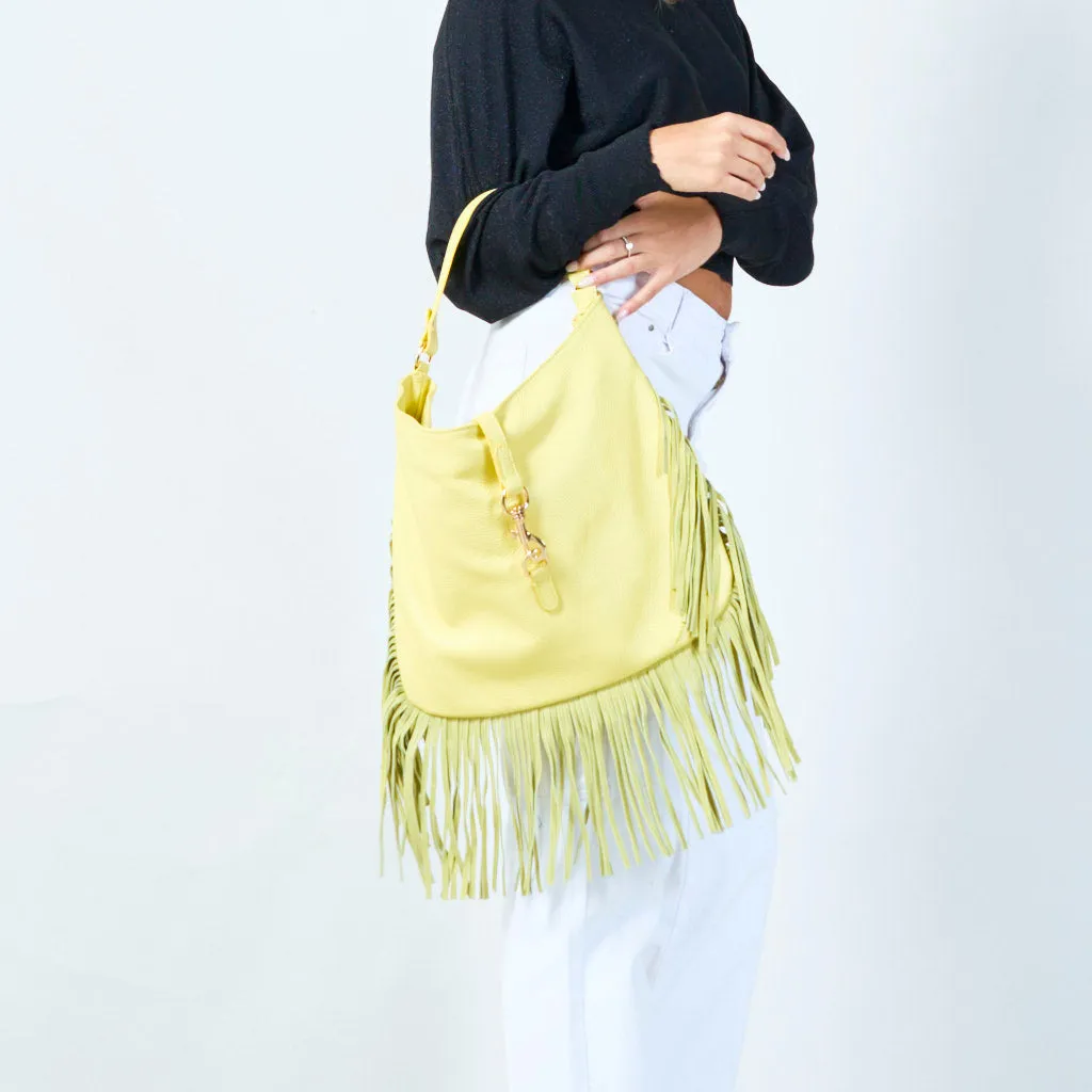 Fringe shoulder bag wholesale