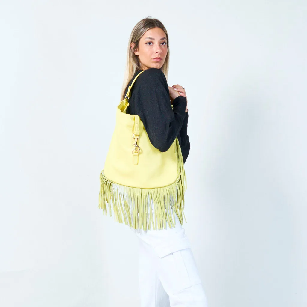 Fringe shoulder bag wholesale