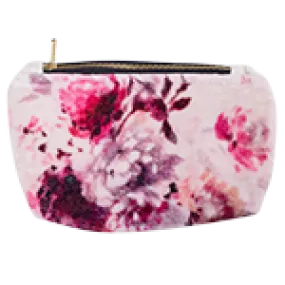 Fuschia - small printed velvet clutch