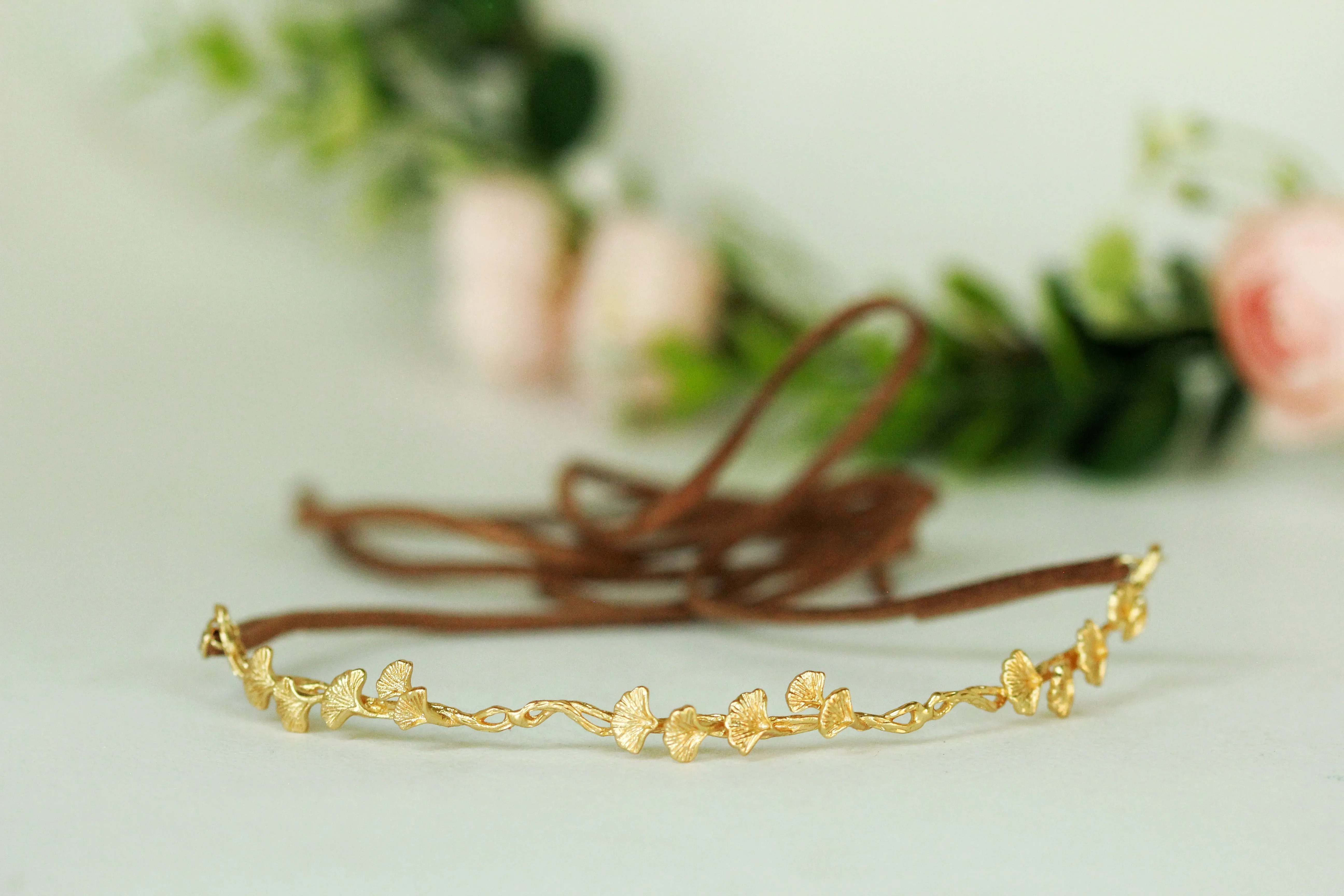 Ginkgo Leaves Durable Hair Chain / Wreath - Short Version