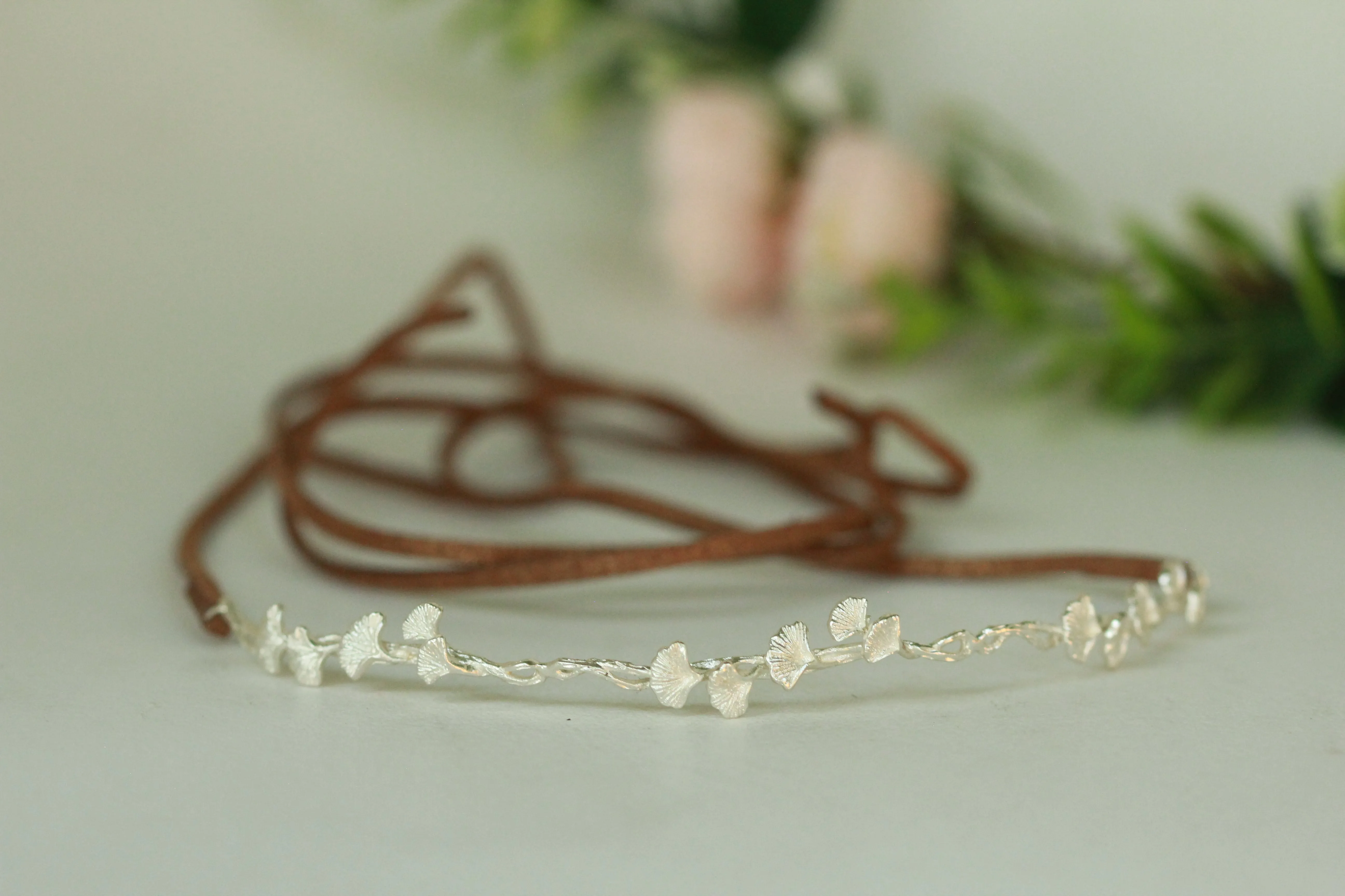 Ginkgo Leaves Durable Hair Chain / Wreath - Short Version