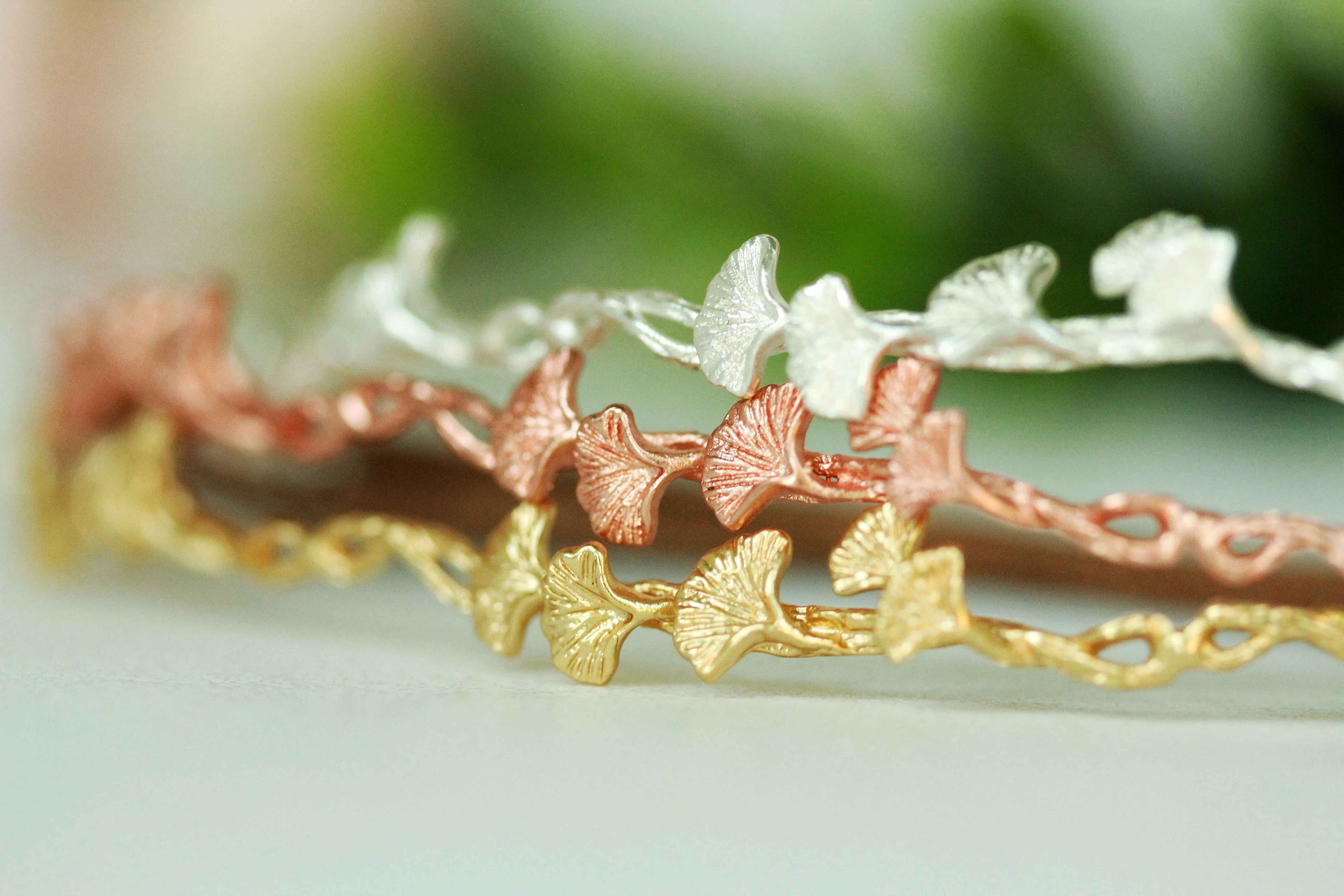 Ginkgo Leaves Durable Hair Chain / Wreath - Short Version