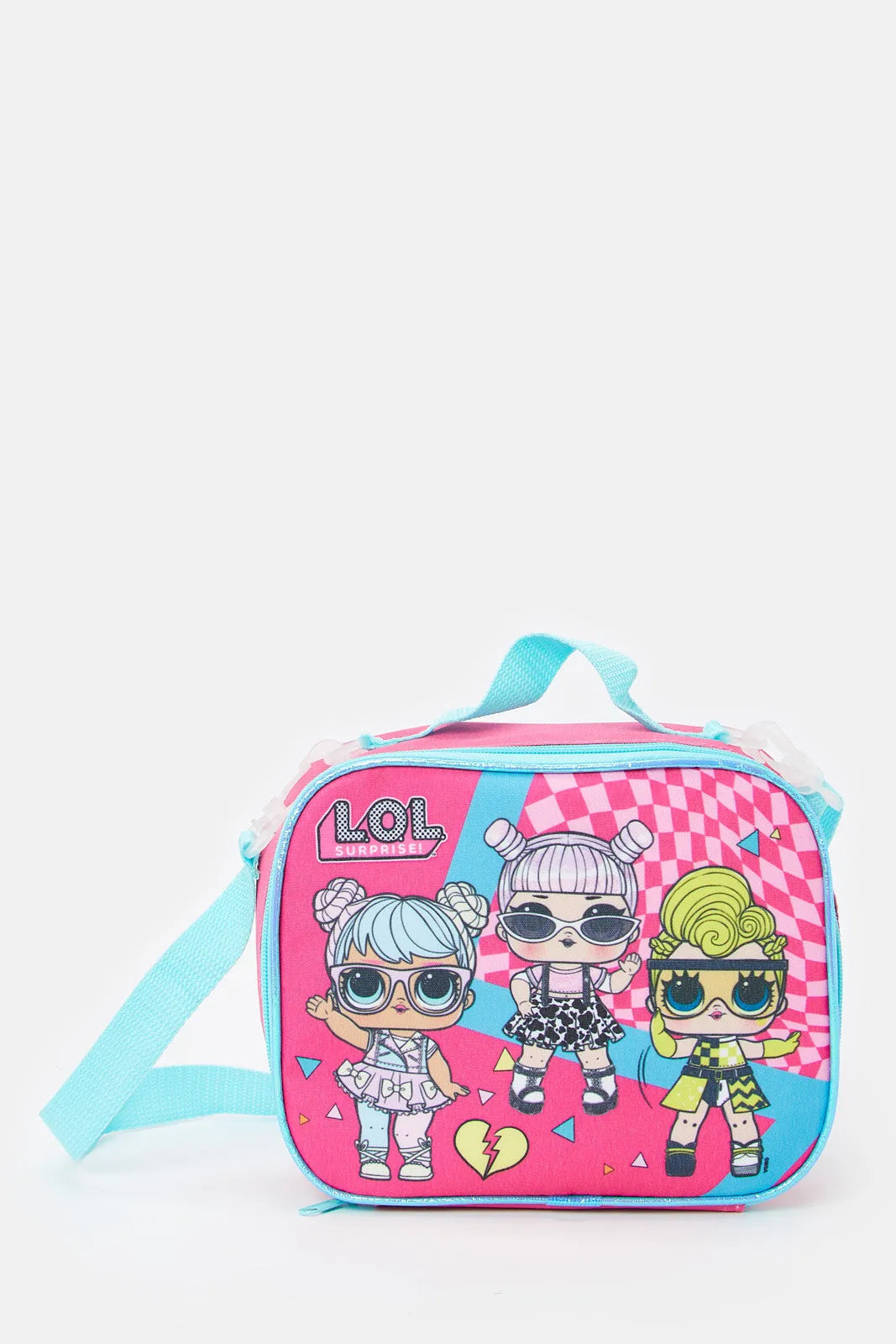 Girls Pink Lol Surprise Print Trolley Set (5 Piece)