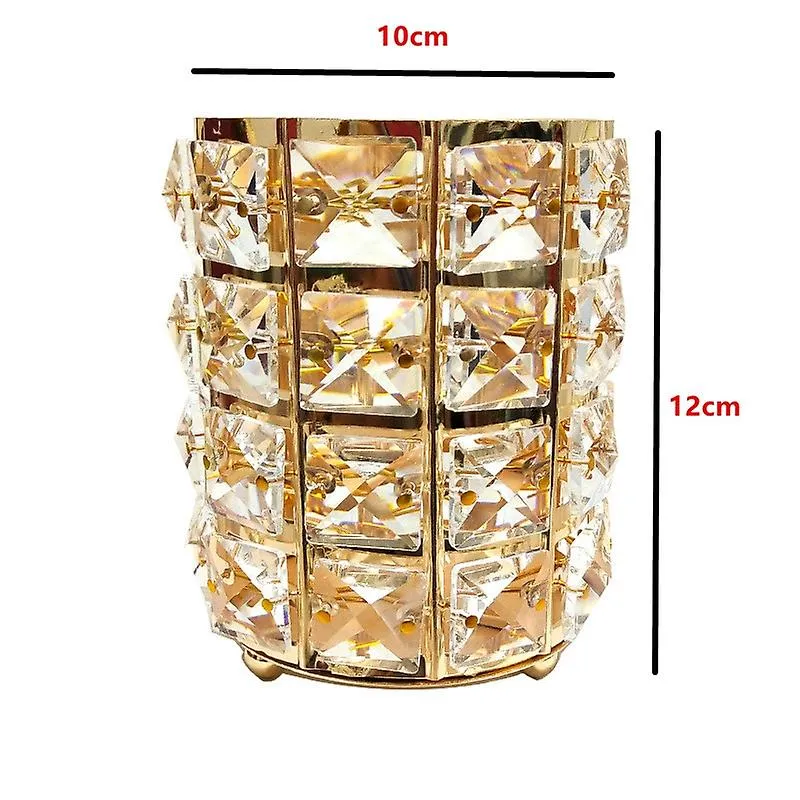 gold Gold Women MakEUp BrUSh Tools Holder Bucket Cosmetic Storage Crystal Box Collector Pencil Vase Fa0547