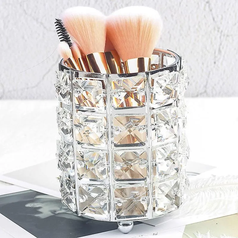 gold Gold Women MakEUp BrUSh Tools Holder Bucket Cosmetic Storage Crystal Box Collector Pencil Vase Fa0547