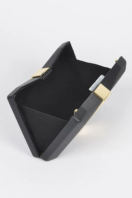 Gold Trim Iconic Bow Inspired Box Clutch *Online Only*